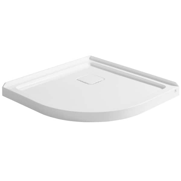 ANZZI Eternity Series 38 in. x 38 in. Double Threshold Shower Base in White