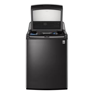 5.5 cu. ft. Large Capacity Smart Top Load Washer with Impeller, NeveRust Drum, TurboWash3D, Steam in Black Steel