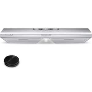 30 in. 250 CFM Convertible Under Cabinet Range Hood in Stainless Steel with 3-Speed Exhaust Fan, LED lights and Filters