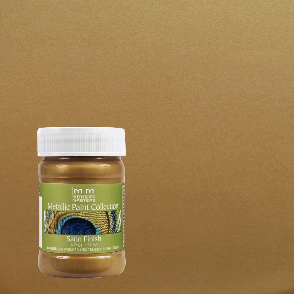 Modern Masters 6 oz. Brass WaterBased Satin Metallic Interior Paint