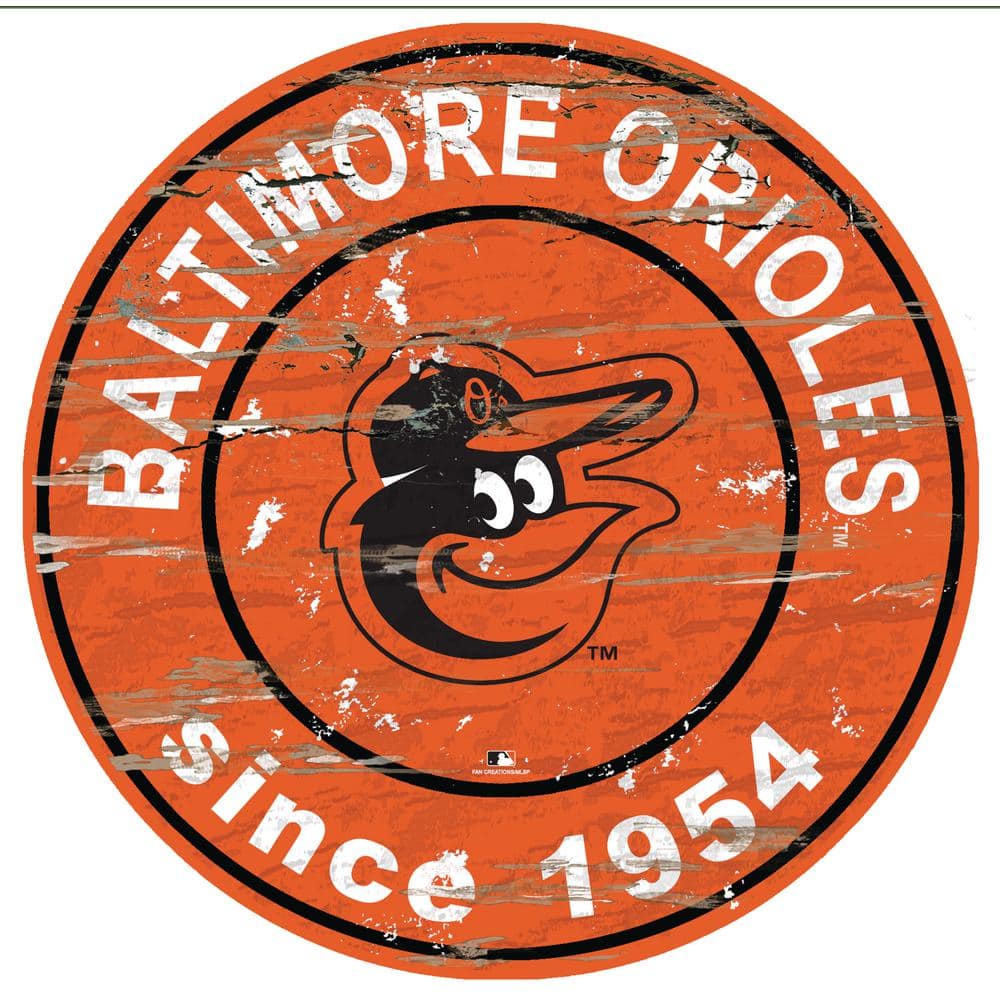 Fan Creations MLB Baltimore Orioles 24 in. Distressed Wooden Wall Art  Circle Sign M0659-Orioles - The Home Depot