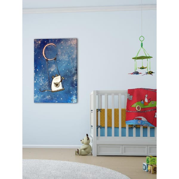 Unbranded 45 in. H x 30 in. W "Moon Swing" by Marmont Hill Printed Canvas Wall Art