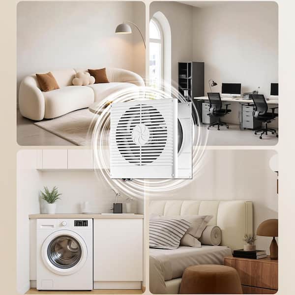 SKYSHALO 180 CFM 7.5 in. Through-Wall Room to Room Fan with AC