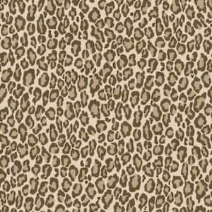 Cicely Brown Leopard Skin Wallpaper Sample