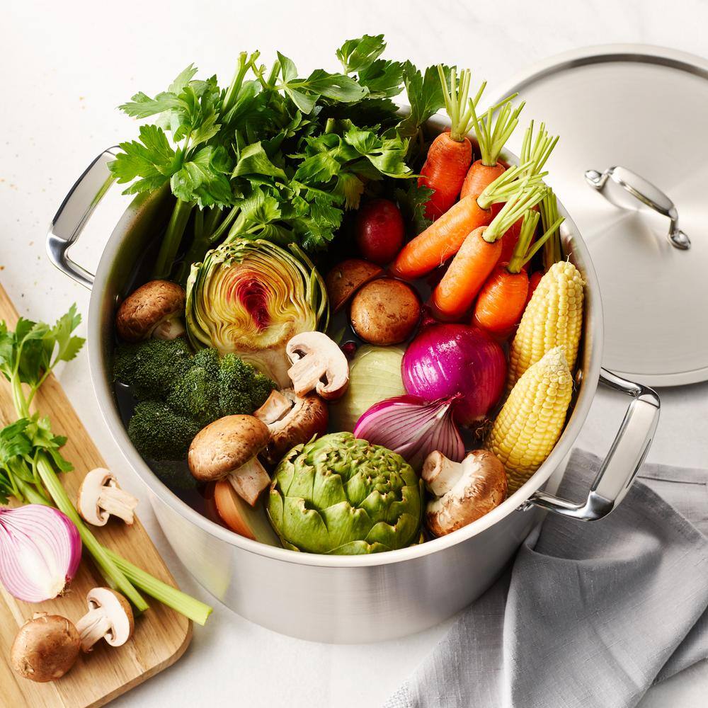 22 Quart Stainless Steel Canning Stock Pot with Rack