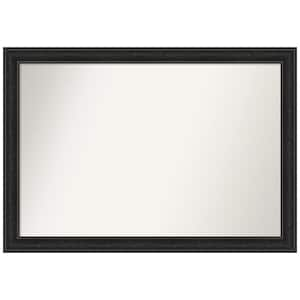 Shipwreck Black Narrow 40 in. W x 28 in. H Non-Beveled Bathroom Wall Mirror in Black