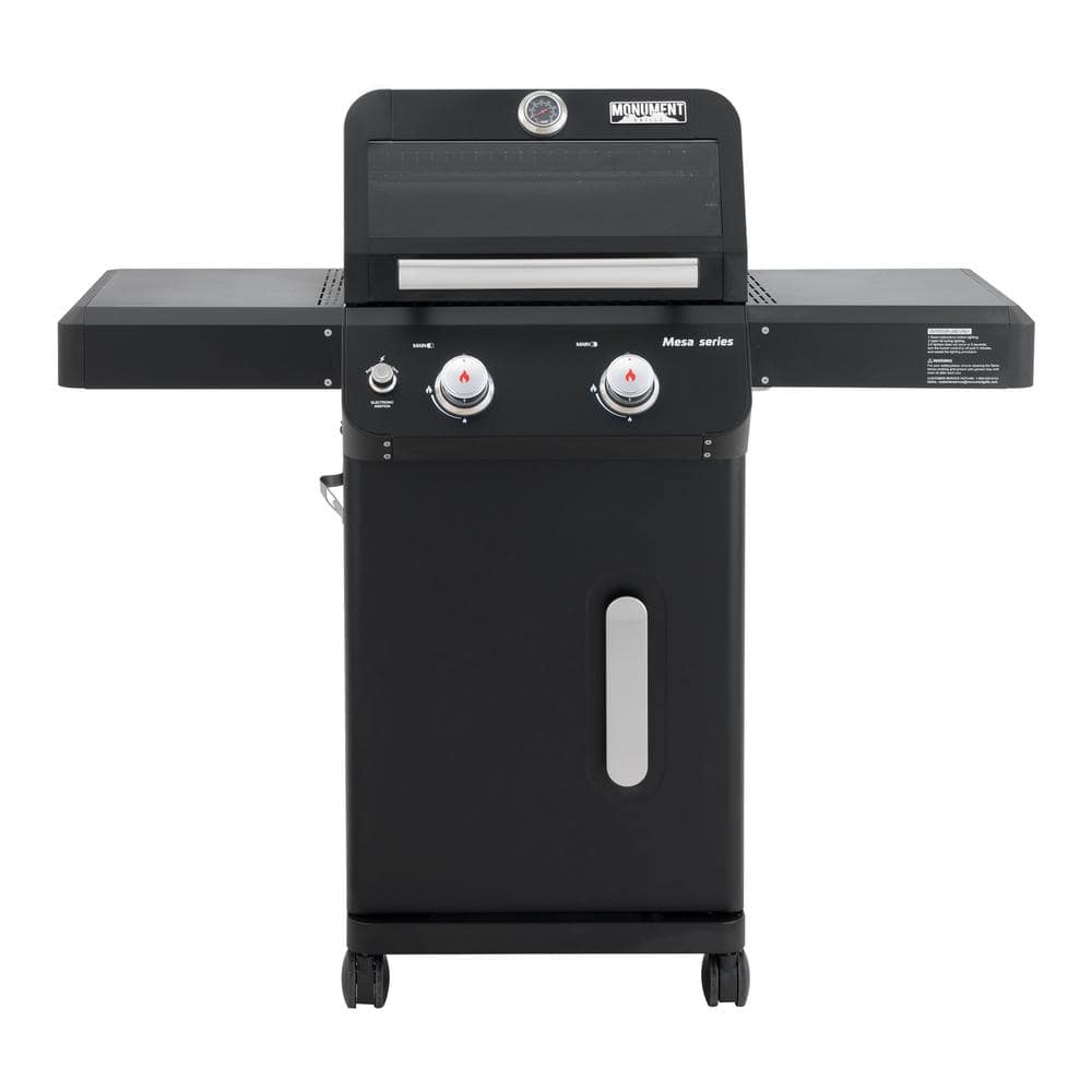 Mesa Black 2-Burner Stainless Steel Propane Gas Grill with LED Controls