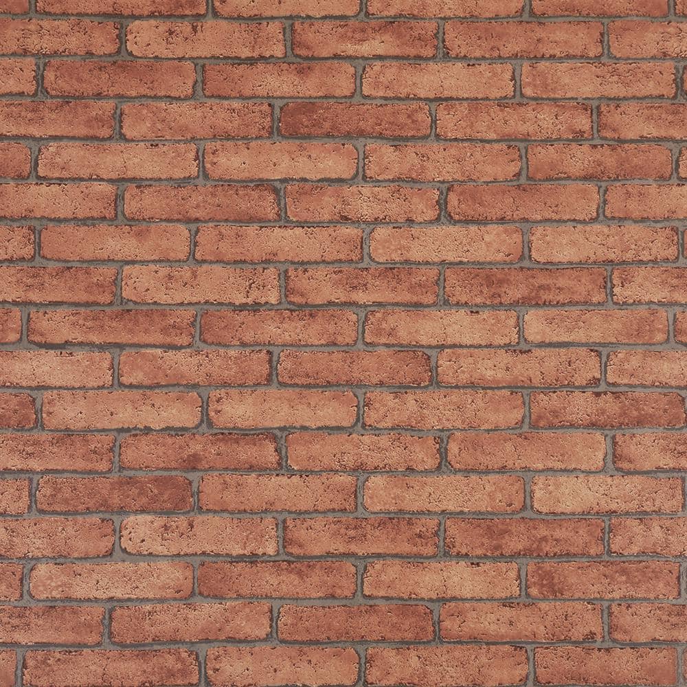 Bricks Red Vinyl Strippable Roll (Covers 26.6 sq. ft.)