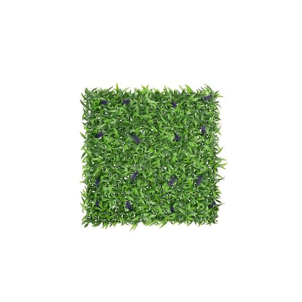 GREENLINE ARTIFICIAL GRASS 20 in. x 20 in. Lavender Artificial Hedge Greenery Panels (6-Piece)