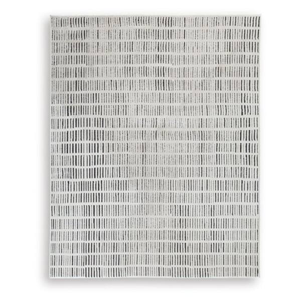 Turinwith 8 ft. x  10 ft. Beige/Black Striped Area Rug