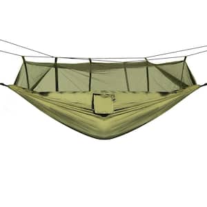 Outdoor Portable Nylon Hammock with Mosquito Net, 600 lbs, Load 2 Persons, Swing Hanging Bed, for Hiking Camping