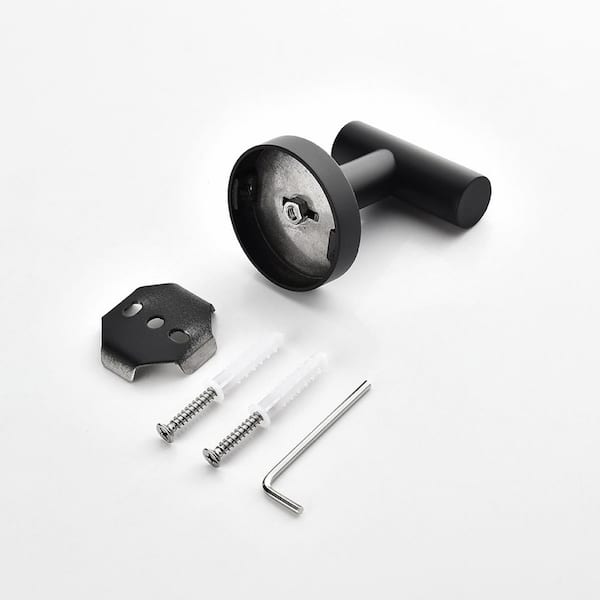 Satico 6-Piece Stainless Steel Bathroom Towel Rack Set with Mounting Hardware in Matte Black