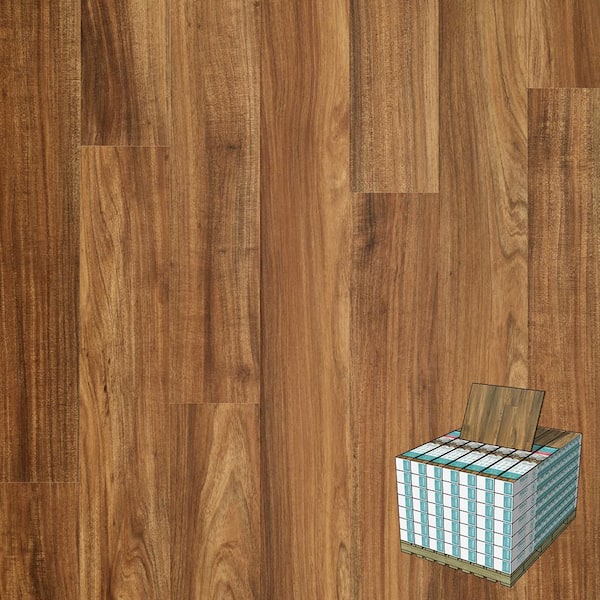 Pergo Defense+ Roselawn Teak 14 mm T x 5.2 in. W Waterproof Laminate Wood Flooring (673.3 sqft/pallet)