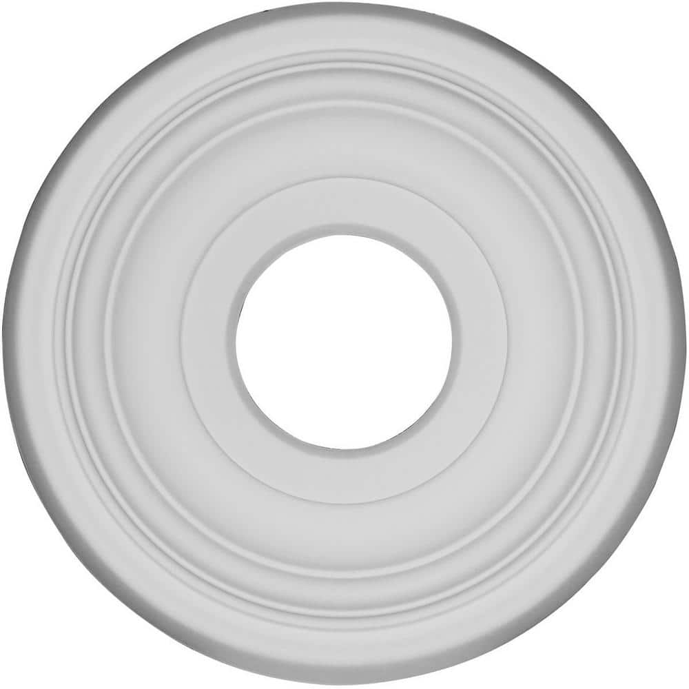 Primed White Circular Ceiling Medallion, 11.5" Diameter