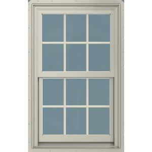 28 in. x 54 in. W5500 Double Hung Wood Clad Window with Ivory Exterior