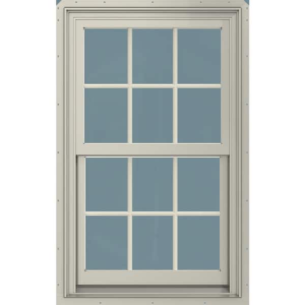 JELD-WEN 28 in. x 54 in. W5500 Double Hung Wood Clad Window with Ivory Exterior