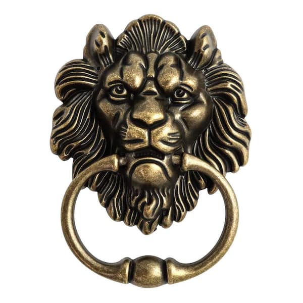 LakeFront Antique Bronze Lion Door Handle Classical Lion Head
