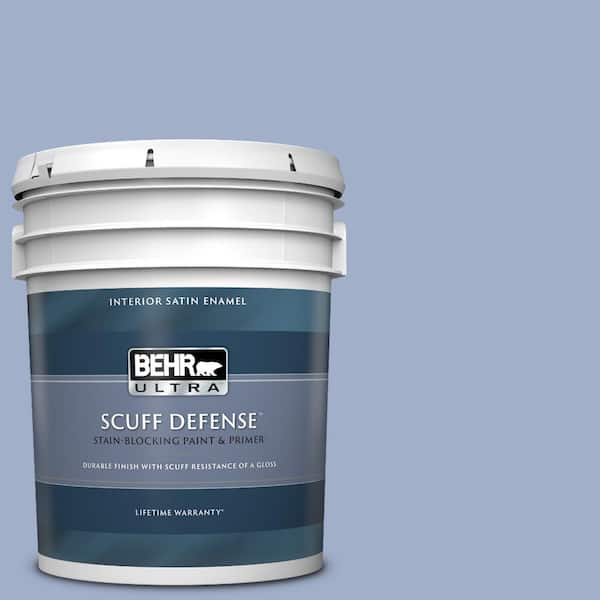 BEHR ULTRA 5 gal. #610D-4 Bellflower Extra Durable Satin Enamel Interior Paint & Primer