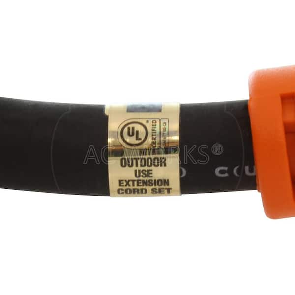 AC WORKS 10 ft. SOOW 12/4 NEMA L15-20 20 Amp 3-Phase 250-Volt