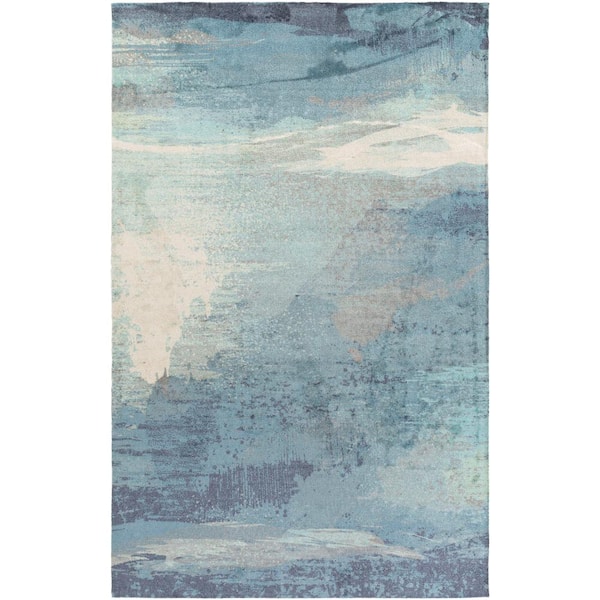 Livabliss Alikka Sky Blue 4 ft. x 6 ft. Indoor Area Rug