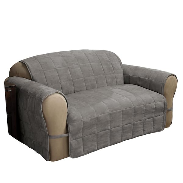 Innovative Textile Solutions Ultimate Faux Suede Gray Loveseat Protector