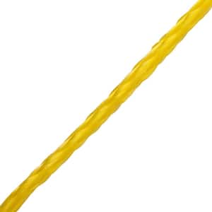 3/8 in. x 50 ft. Polypropylene Hollow Braid Rope, Yellow