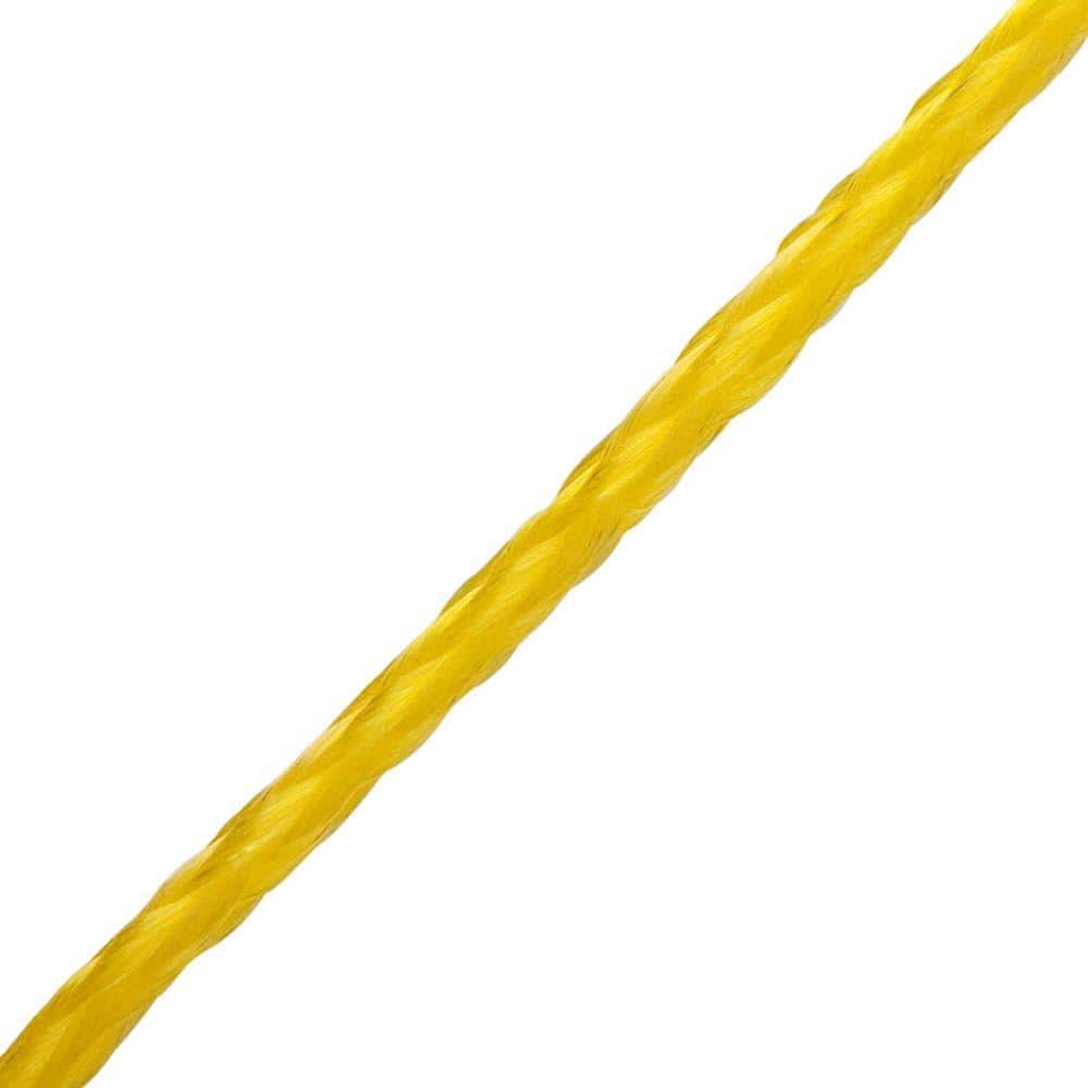 Everbilt 1/4 in. x 100 ft. Polypropylene Hollow Braid Rope, Yellow 72756 -  The Home Depot
