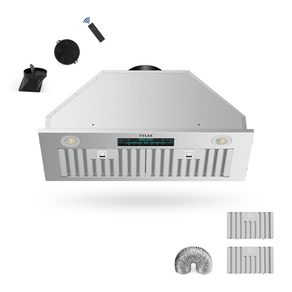 PowerFlow 27" Stainless Steel Convertible Insert Range Hood with Charcoal Filter