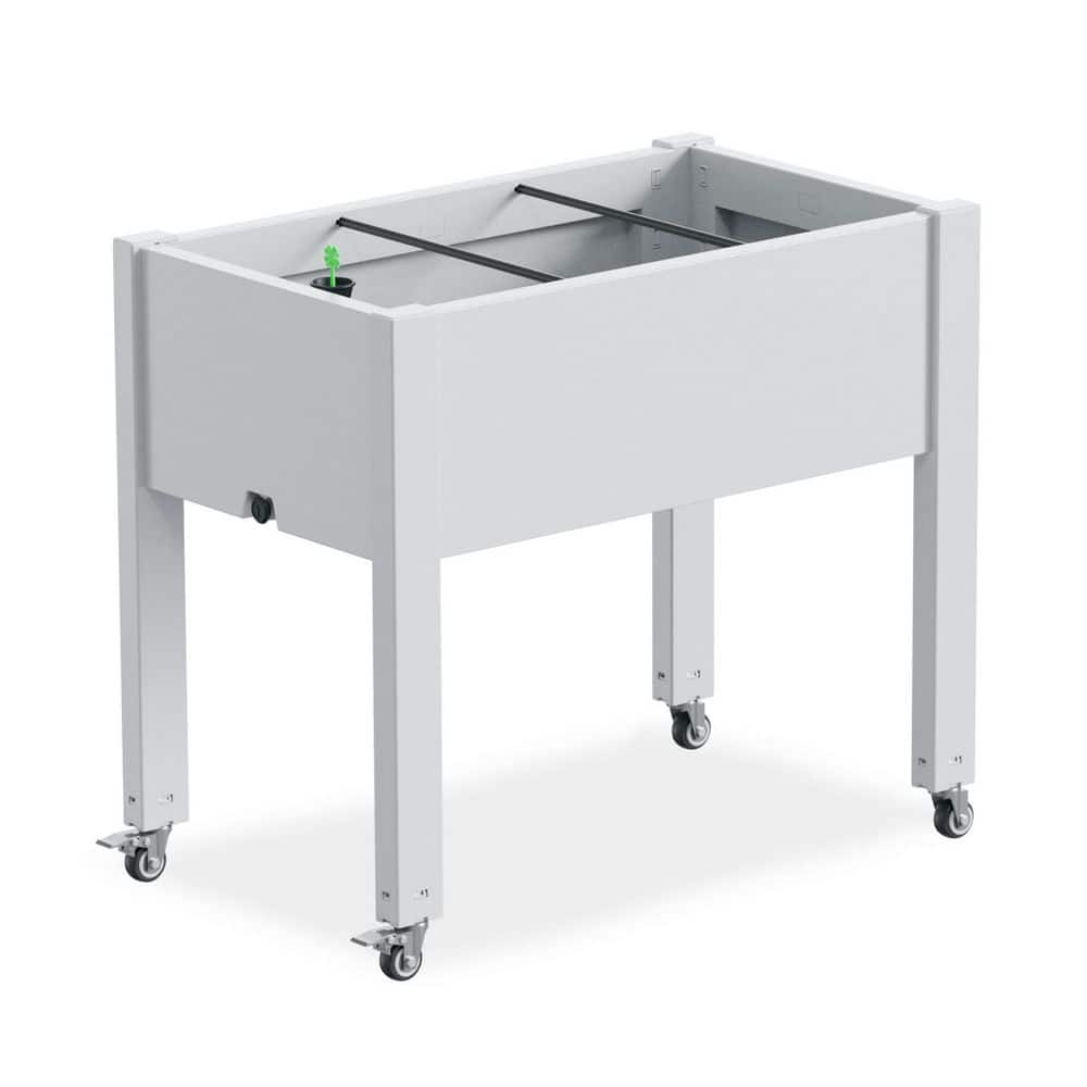 Plastic Rectangular Raised Garden Bed with Wheels & Storage Shelf in Gray (30.04 in. L x 17.72 in. W x 28.9 in. H) price history on PriceWatchPro