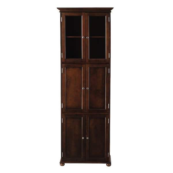Home Decorators Collection Hampton Harbor 25 in. W x 14 in. D x 72 in. H Linen Cabinet with in Sequoia