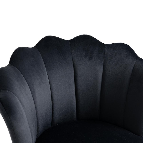 black velvet shell chair