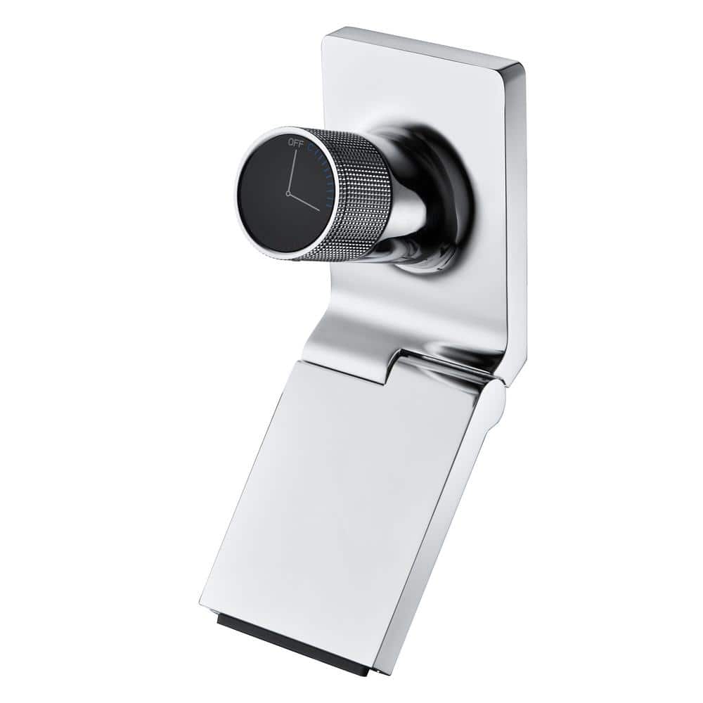 90° Folding Spout Single Handle Wall Mounted Bathroom Faucet with Valve in Chrome price history on PriceWatchPro