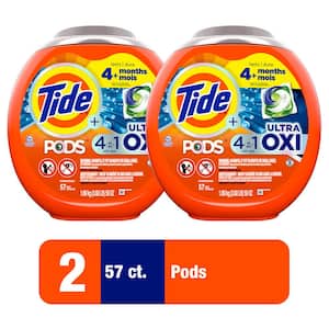 4-In-1 Ultra Oxi Laundry Detergent Pods (57-Count) (Multi-Pack 2)