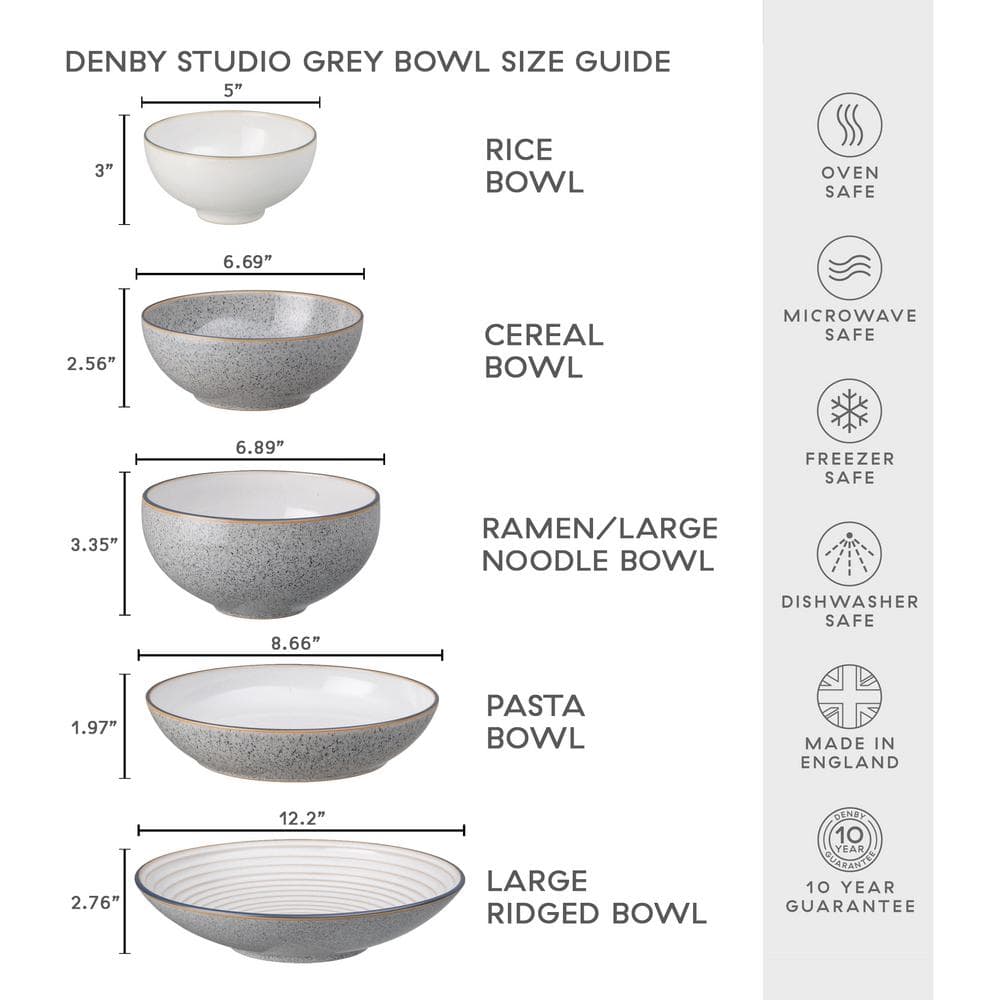 Studio Grey 20 oz Ceramic Cereal Bowls Set