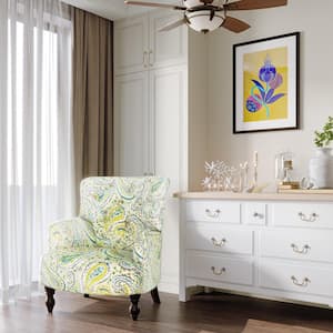 Charlie Light Green Polyester Arm Chair
