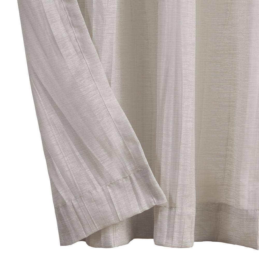 Taupe Sheer Grommet 84" x 104" Polyester Window Curtains