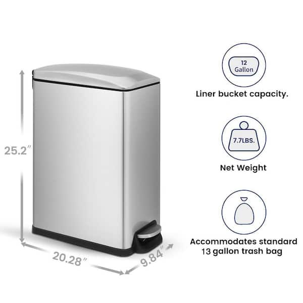 What is the Average Size of a Kitchen Trash Can 