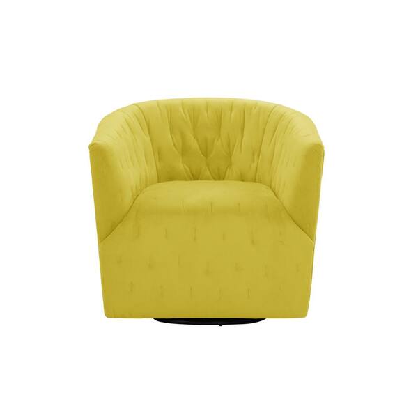 yellow plush chair