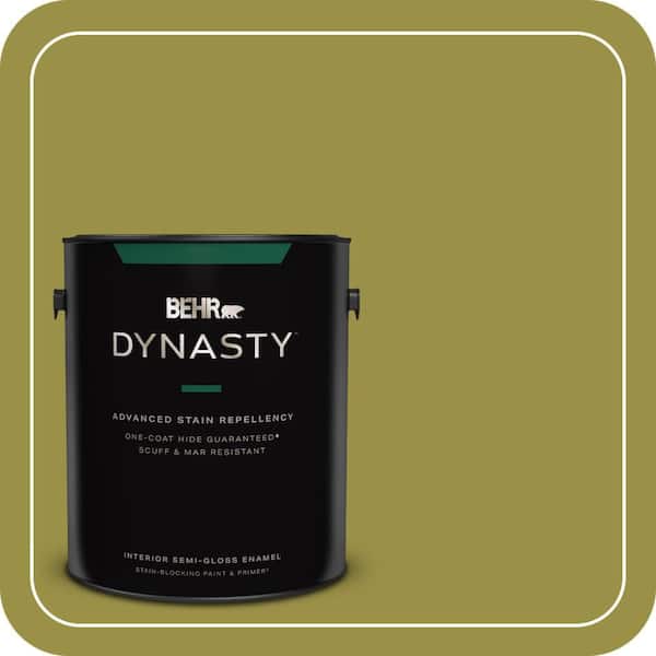 1 gal. Home Decorators Collection #HDC-FL13-8 Tangy Dill Semi-Gloss Enamel Interior Stain-Blocking Paint & Primer