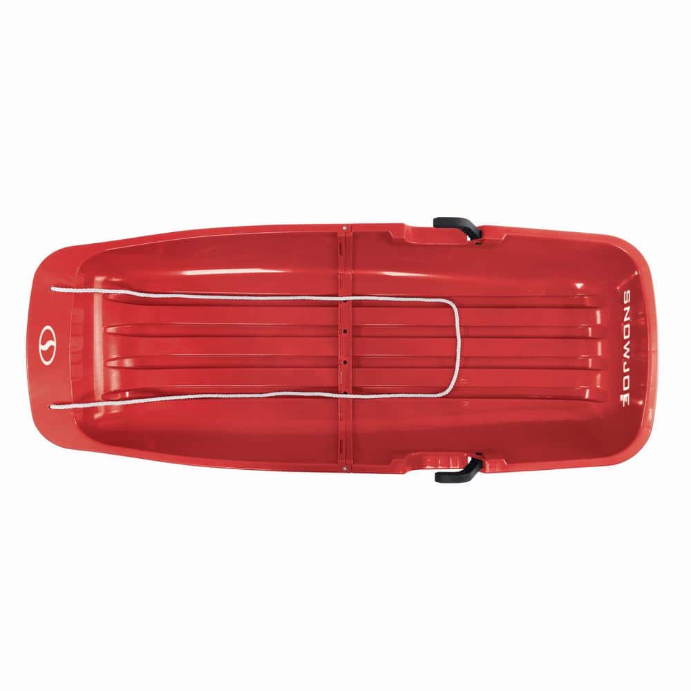 Classic Toboggan 48 in. Snow Sled, Up To 2 Riders, Brakes, Kids 4 and Up, R