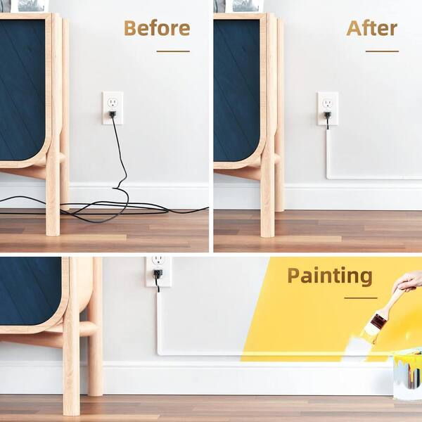 Lukyamzn 94 in. L x 0.59 in. W One Cord Hider Covers on Wall