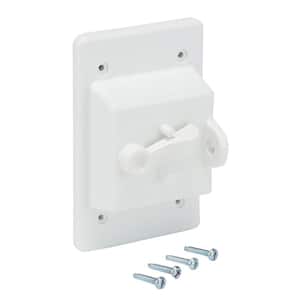 1-Gang Non-Metallic Weatherproof Toggle Switch Cover, White