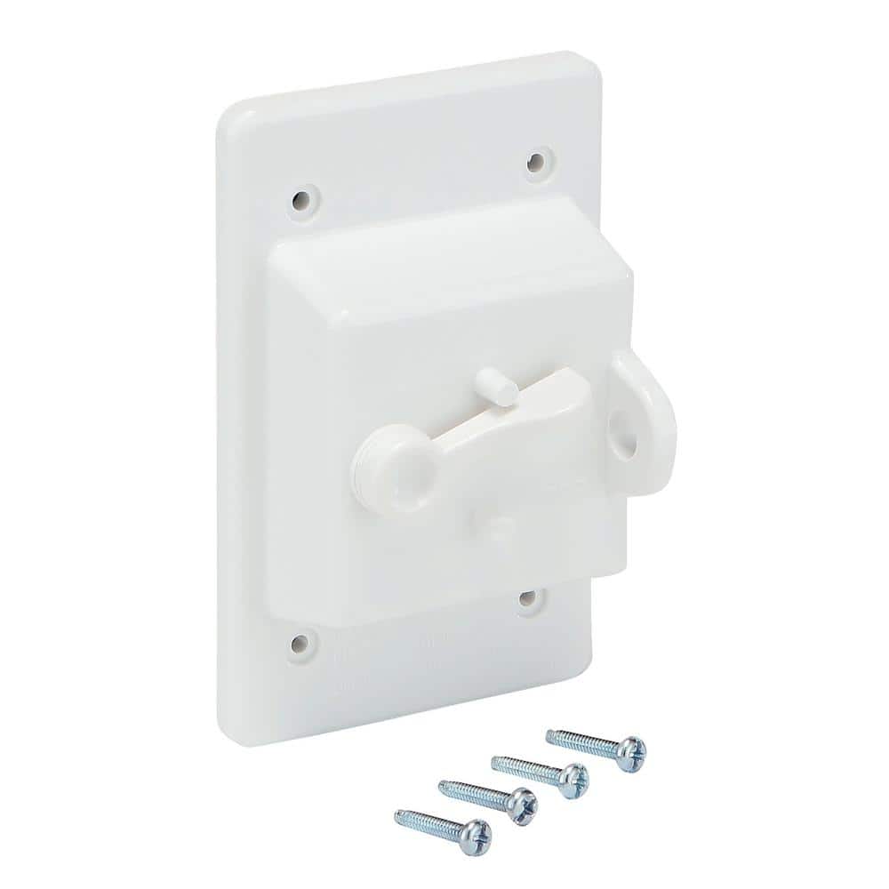 Commercial Electric White 1-Gang, Non-Metallic Weatherproof Commercial Electric White 1-Gang, Non-Metallic Weatherproof