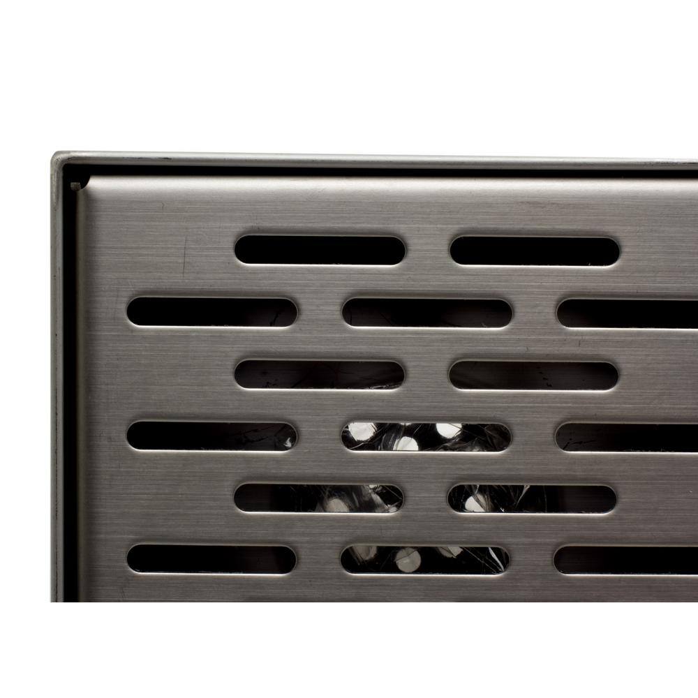 5.25'' Square Silver Stainless Steel Shower Drain