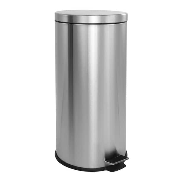 at Home 30L Stainless Steel Trash Can with Bonus 5L Trash Bin