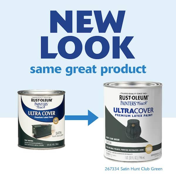 32 oz. Ultra Cover Satin Hunt Club Green General Purpose Paint (Case of 2)