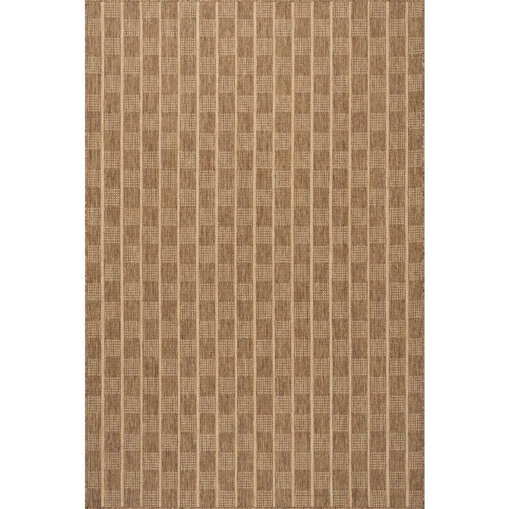 nuLOOM Ariselle Striped Light Brown 9.6 ft. x 12 ft. Outdoor Area