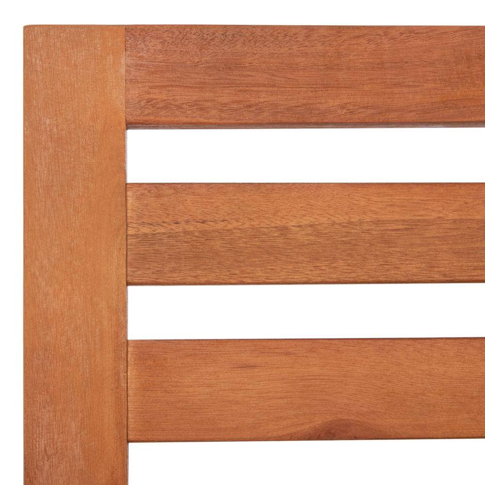Natural Eucalyptus 4-Person Rectangular Outdoor Dining Set