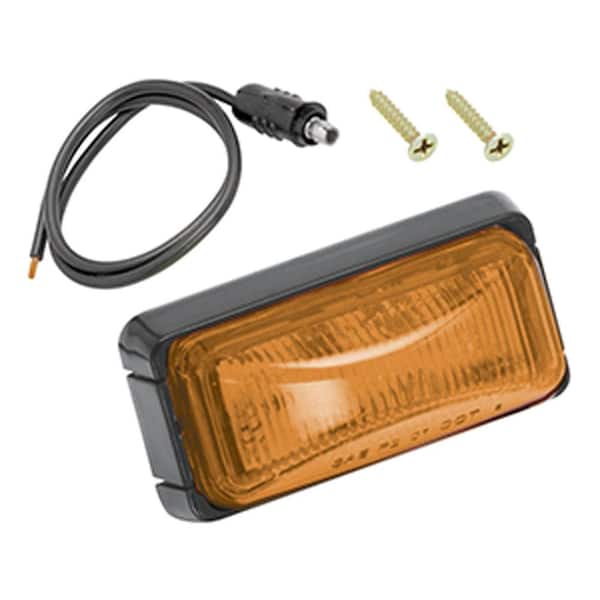 Wesbar Side Marker Clearance Light - Amber with Black Housing