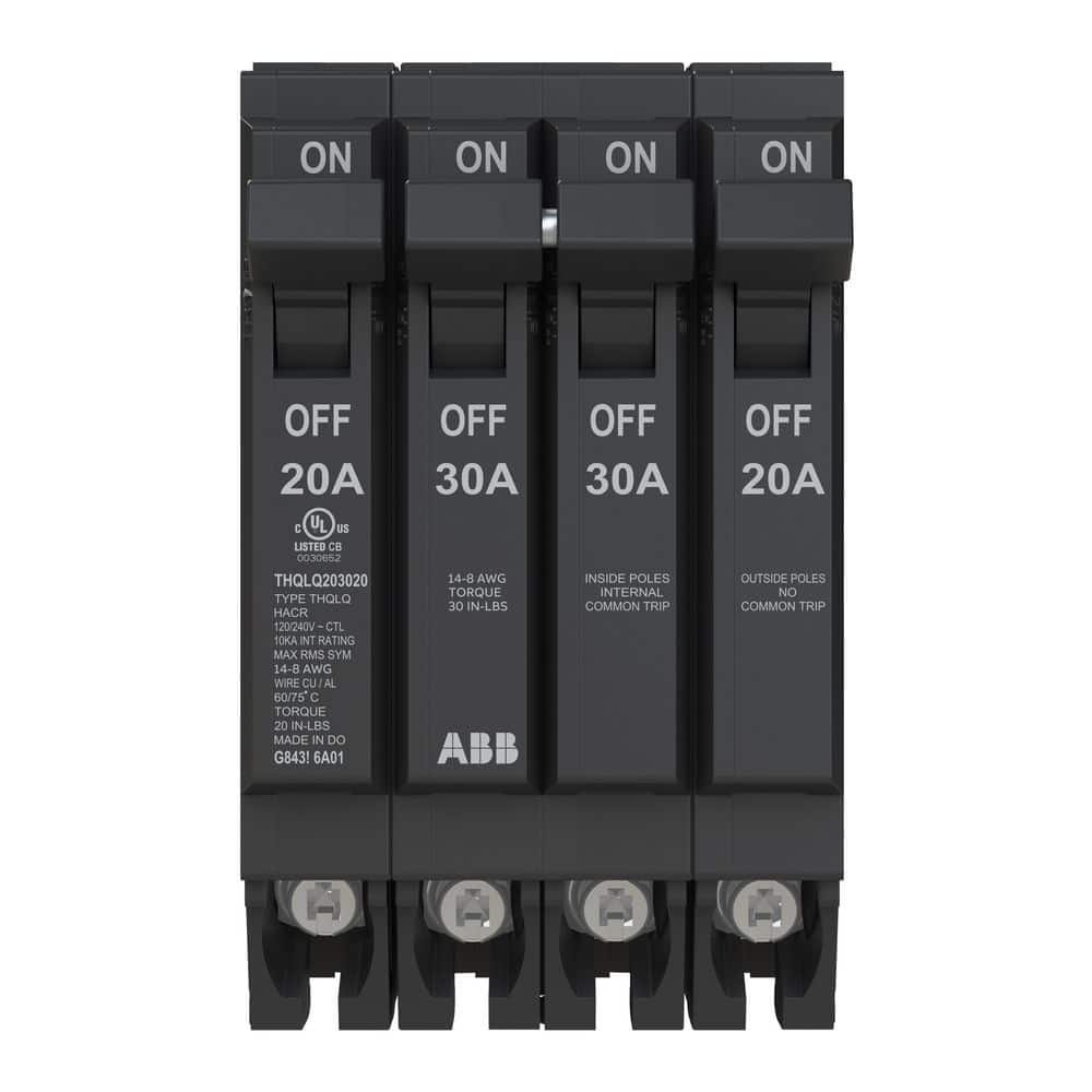 ABB 2-20 Amp Single-Pole 1-30 Amp Double-Pole Quad 120-Volt/240